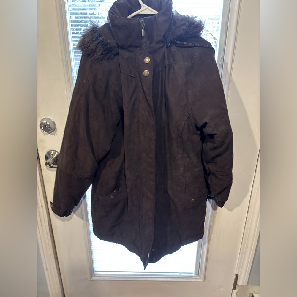 Brown Hooded Winter Coat